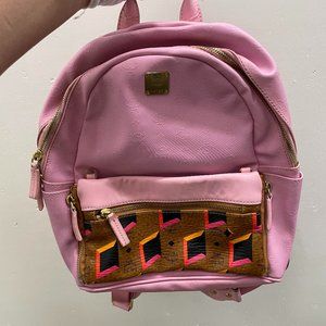 mcm pink backpack